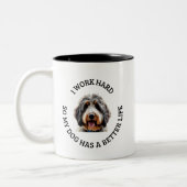 Bernedoodle-Tasse Zweifarbige Tasse (Links)