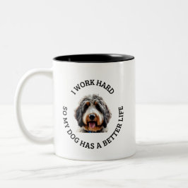 Bernedoodle-Tasse Zweifarbige Tasse