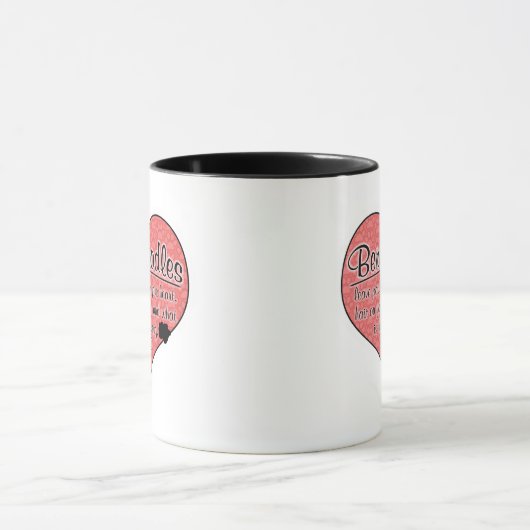 Bernedoodle Tatze druckt Hunde Humor Tasse (Zentrum)