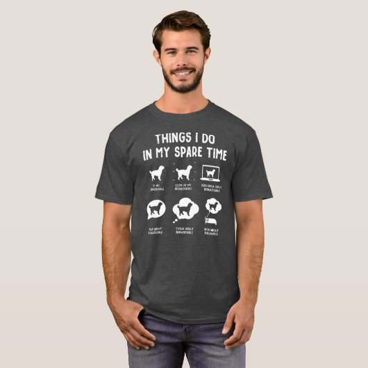 Bernedoodle Things Do Spare Time Funny Dog Mom T-Shirt (Vorne ganz)