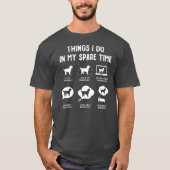 Bernedoodle Things Do Spare Time Funny Dog Mom T-Shirt (Vorderseite)