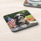 Bernedoodle USA Untersetzer (Linke Seite)