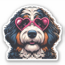 Bernedoodle Vinyl Dog Sticker