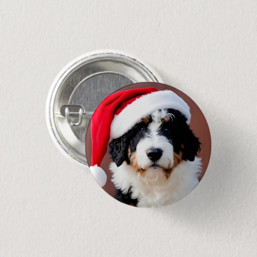 Bernedoodle Weihnachten Button (Vorne & Hinten)