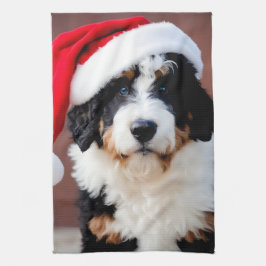 Bernedoodle Weihnachten Geschirrtuch