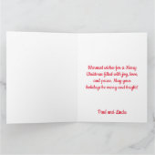 Bernedoodle Weihnachten Personalisiert Karte (Innenseite)