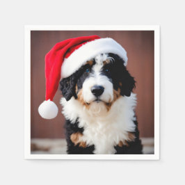 Bernedoodle Weihnachten Serviette