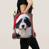 Bernedoodle Weihnachten Tasche (Von Nahem)
