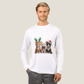 Bernedoodle Weihnachts-Sweatshirt, Tri-Blend Shirt (Vorderseite komplett)