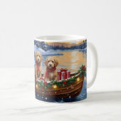 Bernedoodle Weihnachtsboot Urlaub Kaffeetasse (VorderseiteRechts)