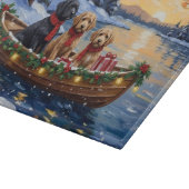 Bernedoodle Weihnachtsboot Urlaub Schneidebrett (Ecke)