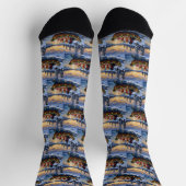 Bernedoodle Weihnachtsboot Urlaub Socken (Oben)