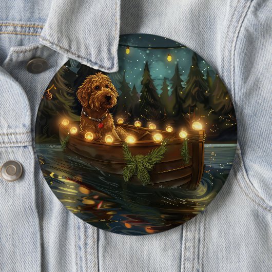 Bernedoodle Weihnachtsfeiertage Button (Beispiel)