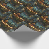 Bernedoodle Weihnachtsfeiertage Geschenkpapier (Ecke)