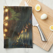 Bernedoodle Weihnachtsfeiertage Geschirrtuch (Viertel Falte)