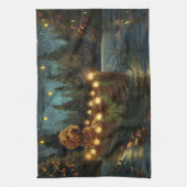 Bernedoodle Weihnachtsfeiertage Geschirrtuch (Vertikal)