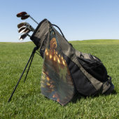 Bernedoodle Weihnachtsfeiertage Golfhandtuch (Gras)