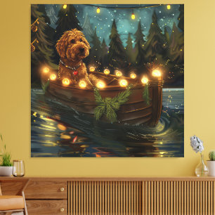 Bernedoodle Weihnachtsfeiertage Leinwanddruck