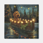 Bernedoodle Weihnachtsfeiertage Magnet (Vorne)