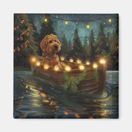 Bernedoodle Weihnachtsfeiertage Magnet (Vorne)
