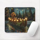 Bernedoodle Weihnachtsfeiertage Mousepad (Mit Mouse)