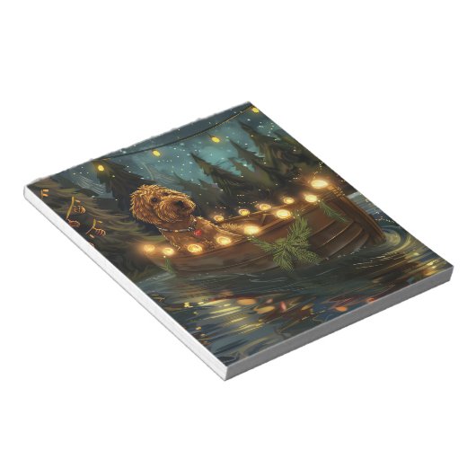 Bernedoodle Weihnachtsfeiertage Notizblock (angewinkelt)