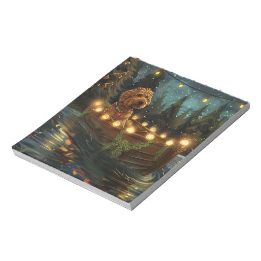 Bernedoodle Weihnachtsfeiertage Notizblock (Rotiert)