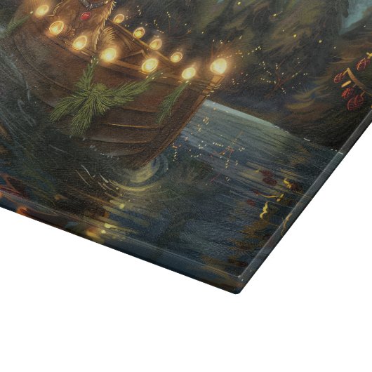 Bernedoodle Weihnachtsfeiertage Schneidebrett (Ecke)