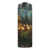 Bernedoodle Weihnachtsfeiertage Thermosbecher (Vorderseite)