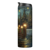 Bernedoodle Weihnachtsfeiertage Thermosbecher (Nach rechts gedreht)