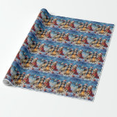 Bernedoodle Weihnachtsfeuer Strand Urlaub Geschenkpapier (Ungerollt)
