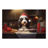 Bernedoodle Weihnachtskost Feiertag Fotodruck (Vorne)