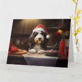 Bernedoodle Weihnachtskost Feiertag Karte (Gelbe Blume)