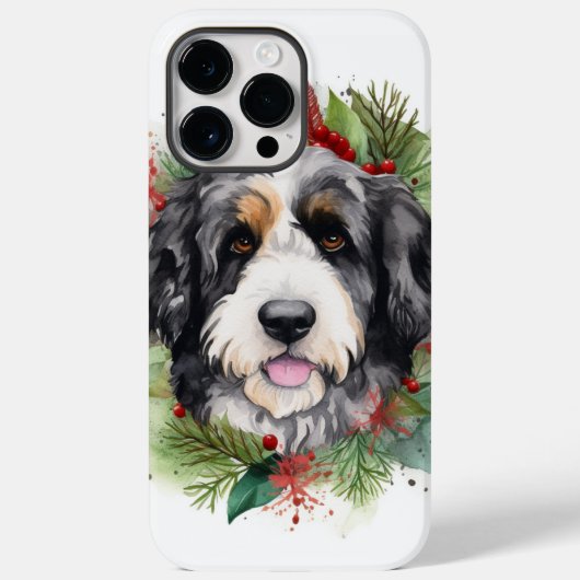 Bernedoodle Weihnachtsmann Festliche Jungfrau Case-Mate iPhone Hülle (Rückseite)