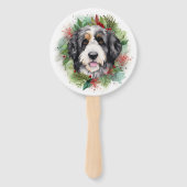 Bernedoodle Weihnachtsmann Festliche Jungfrau Fächer (Vorderseite)