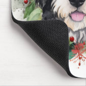 Bernedoodle Weihnachtsmann Festliche Jungfrau Mousepad (Ecke)