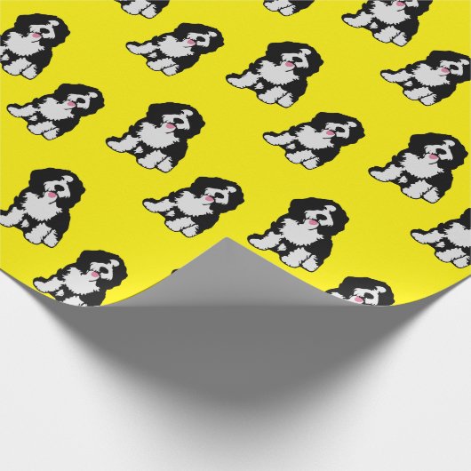 Bernedoodle Wrapping Paper Geschenkpapier (Ecke)