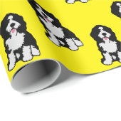 Bernedoodle Wrapping Paper Geschenkpapier (Rolleneckpunkt)