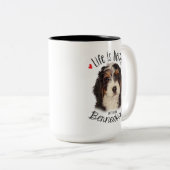 Bernedoodle zwei Ton 15oz Tasse (VorderseiteRechts)