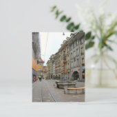 Berner Altstadt - mittelalterlicher Turm und Brunn Postkarte (Stehend Vorderseite)