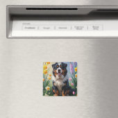 Berner Berg Frühlingsblumen Malerei Magnet (In Situ (Geschirrspüler))