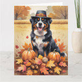 Berner Berg im Herbst belebt Erntedank Art Karte (Vorderseite)