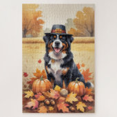 Berner Berg im Herbst belebt Erntedank Art Puzzle (Vertikal)
