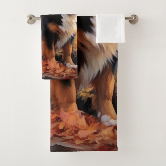 Berner Berg im Herbst Leaves Fall Inspiriert Badhandtuch Set (Insitu)