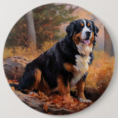 Berner Berg im Herbst Leaves Fall Inspiriert Button (Vorderseite)