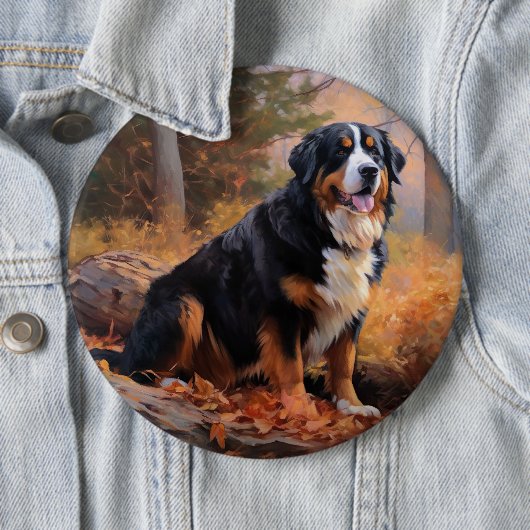 Berner Berg im Herbst Leaves Fall Inspiriert Button (Beispiel)