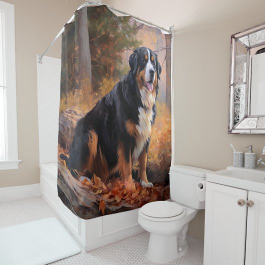 Berner Berg im Herbst Leaves Fall Inspiriert Duschvorhang (Beispiel)