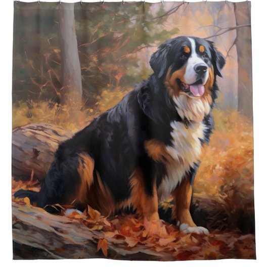 Berner Berg im Herbst Leaves Fall Inspiriert Duschvorhang (Vorderseite)