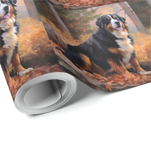 Berner Berg im Herbst Leaves Fall Inspiriert Geschenkpapier (Rolleneckpunkt)