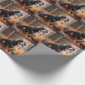 Berner Berg im Herbst Leaves Fall Inspiriert Geschenkpapier (Ecke)